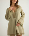 Positano Dress - Khaki Green: Khaki Green / S-M