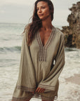 Positano Dress - Khaki Green: Khaki Green / S-M