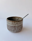 Carved Salt Bowl and Spoon