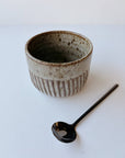 Carved Salt Bowl and Spoon