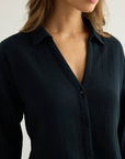 Aura Mini Shirt - Black: Black / M-L