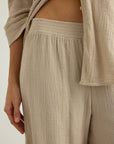 Aura Palazzo Pants - Oatmeal: Oatmeal / S-M