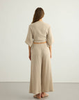 Aura Palazzo Pants - Oatmeal: Oatmeal / M-L