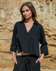 Aura Mini Shirt - Black: Black / M-L