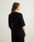 Aura Wrap Top - Black: Black / M-L