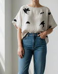 Fall oat linen top: M